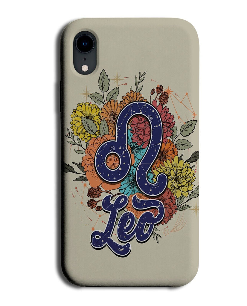 Leo Star Sign Phone Case Cover Signs Zodiac Symbol Logo Floral Design Leos AB23
