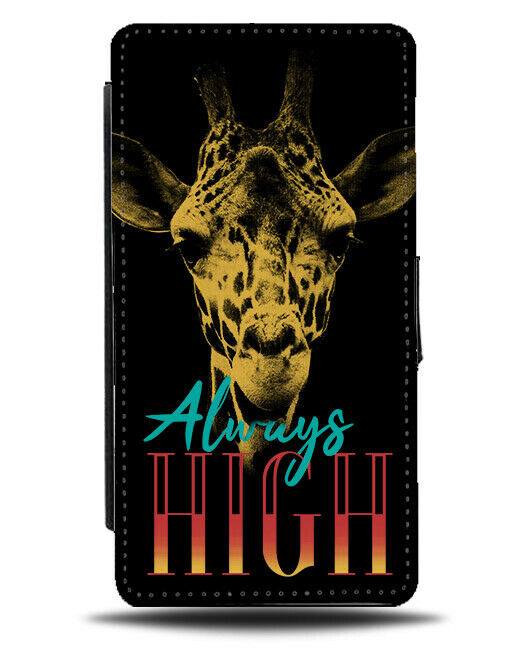 80s Retro Giraffe Party Animal Flip Wallet Phone Case Giraffe 90s Colourful E128