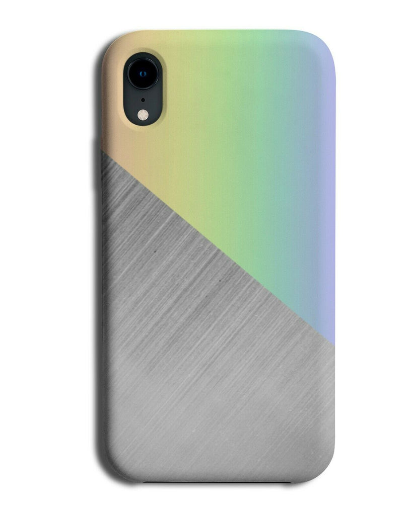 Rainbow Coloured And Silver Phone Case Cover Colourful Kids Novelty i393