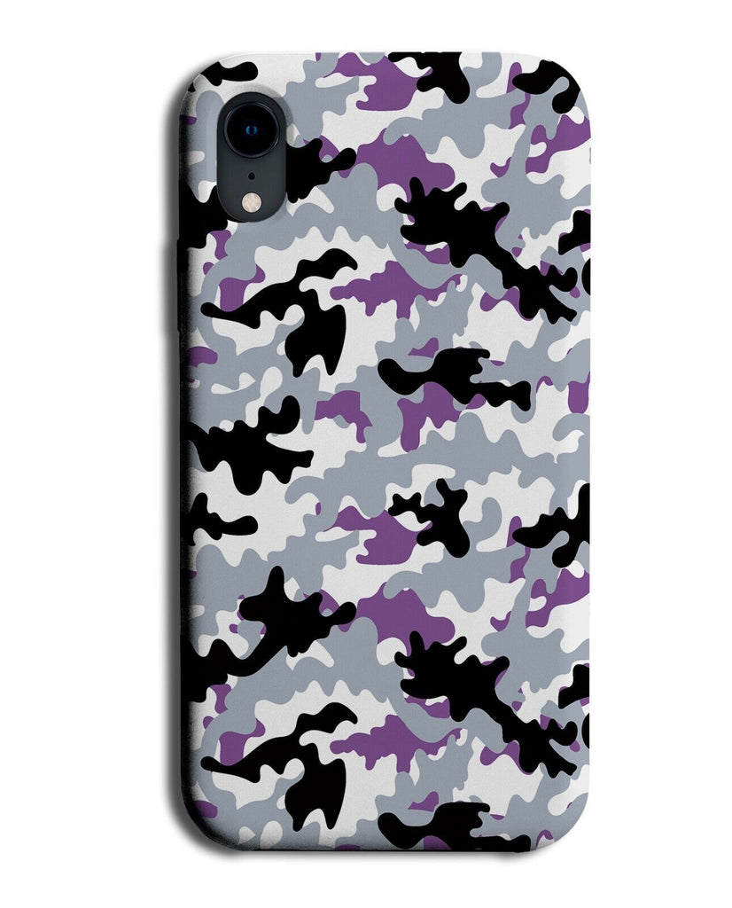 Girls Grunge Camo Print Phone Case Cover Colours Grey Purple Black Girl Emo AA58