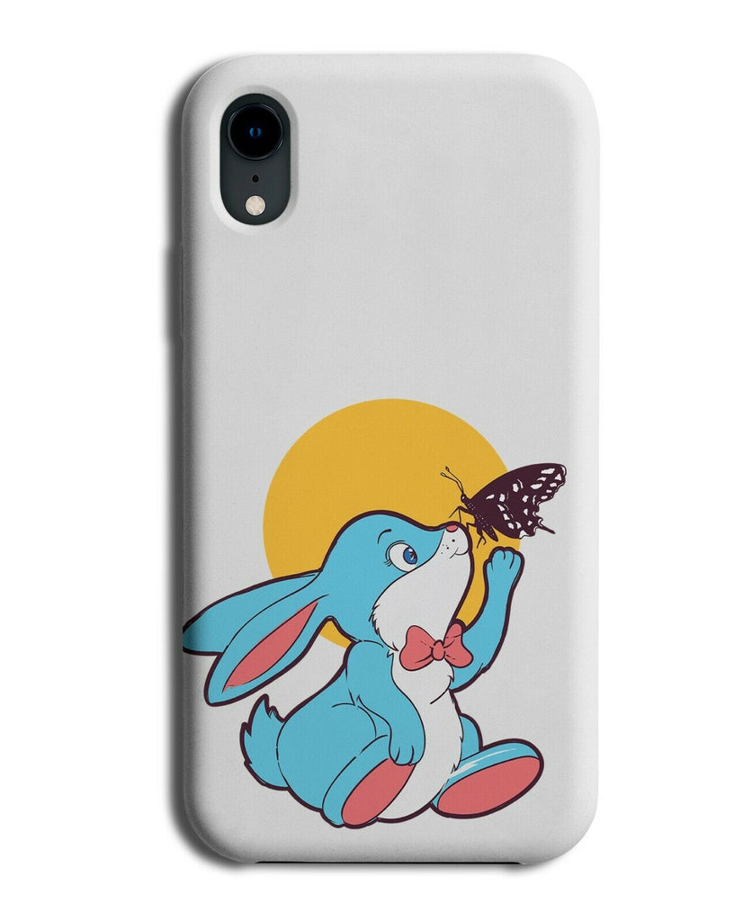 Cute Blue Rabbit and Butterfly Phone Case Cover Kids Childrens Butterflies E385