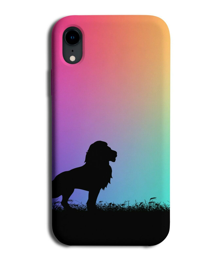 Lion Silhouette Phone Case Cover Lions Multicolour Multicoloured I059