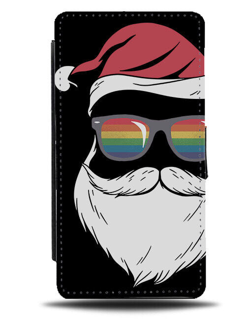 Gay Santa Flip Wallet Case Pride Theme Style Christmas Claus LGBTQ LGBT K132