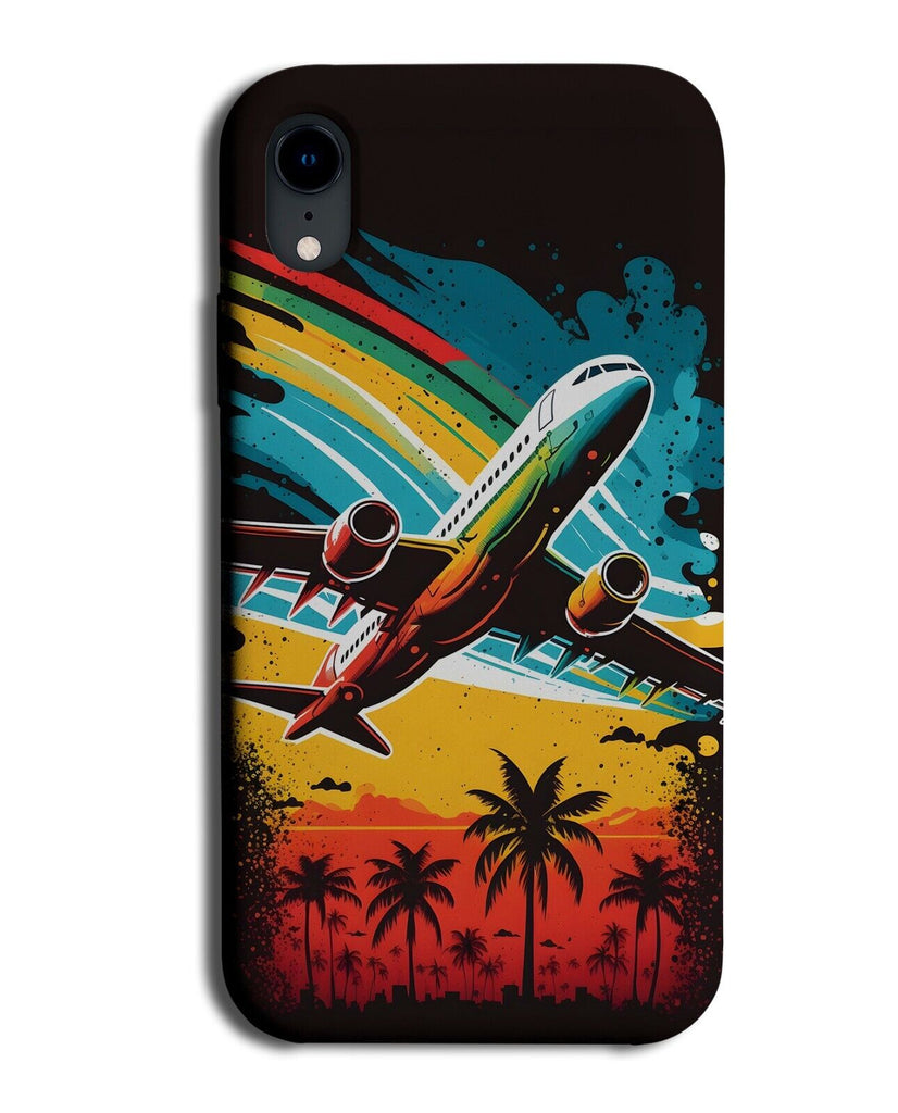Colourful Plane Flying Over Paradise Phone Case Cover Planes Holiday Travel BY75