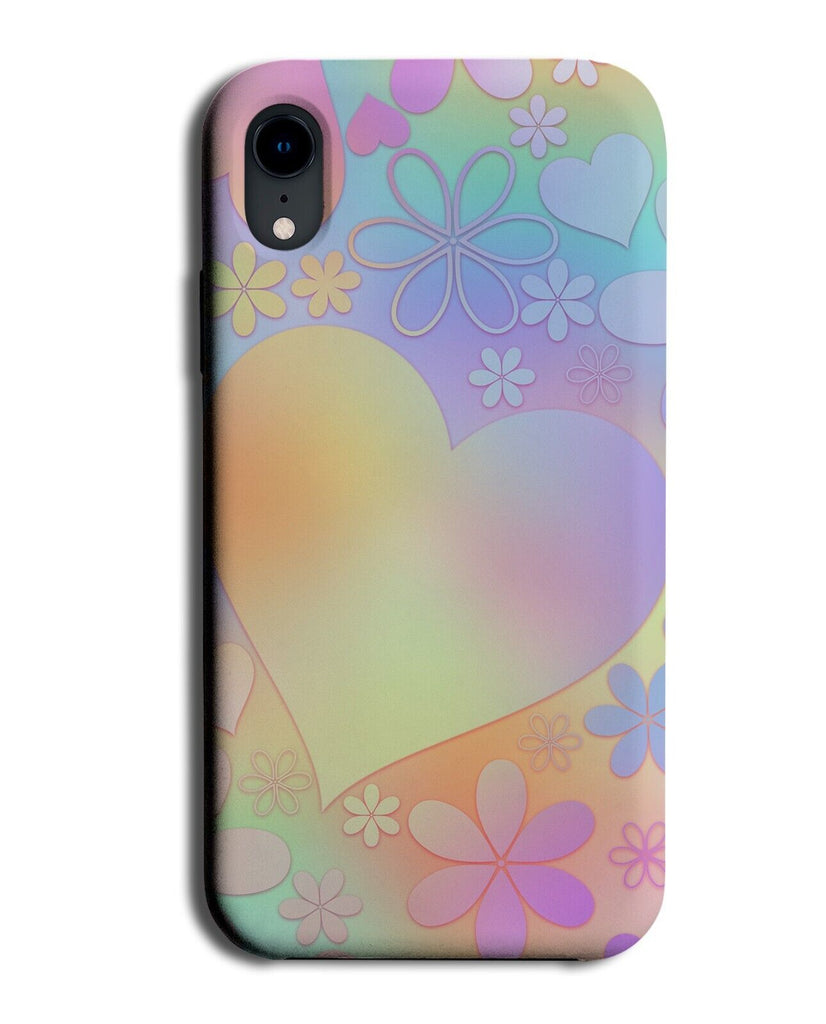 Colourful Rainbow Spring Floral Love Hearts Phone Case Cover Heart Neon BB10
