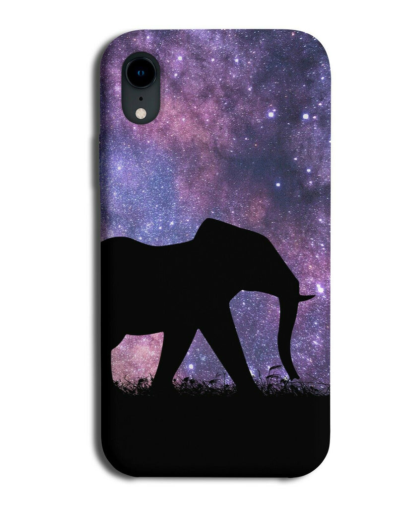 Elephant Silhouette Phone Case Cover Elephants Space Stars Night Sky i177