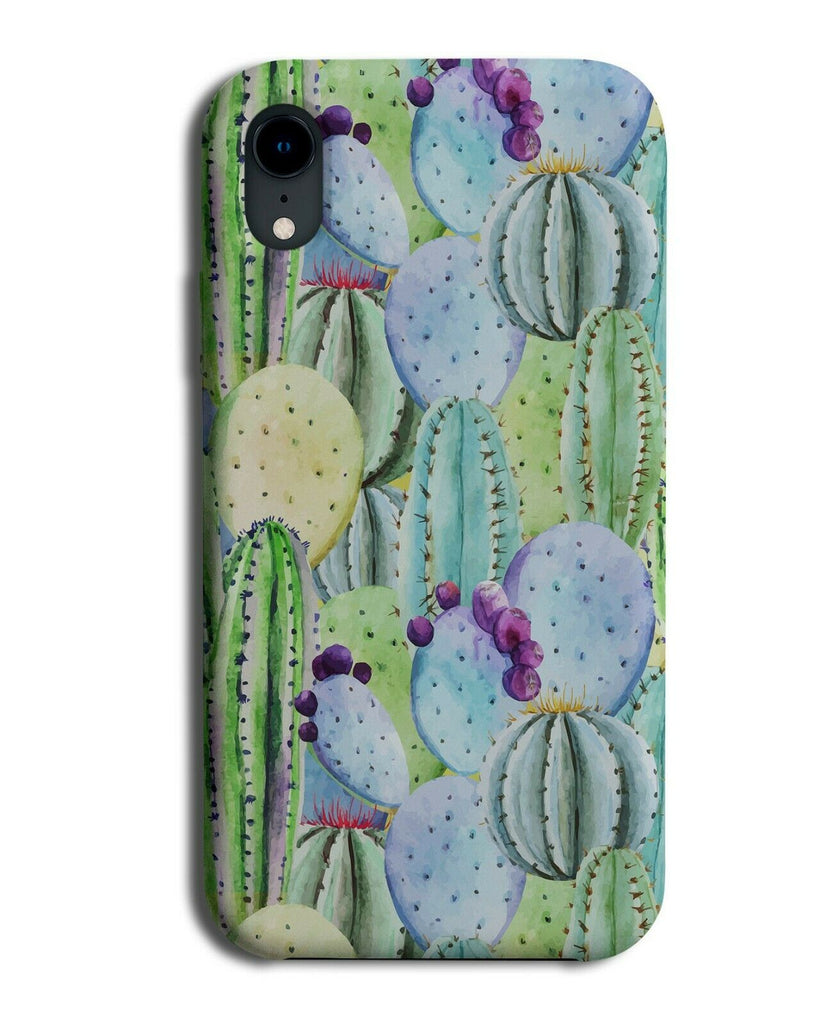 Colourful Cactus Photo Phone Case Cover Drawing Picture Shapes Plant Plants G984