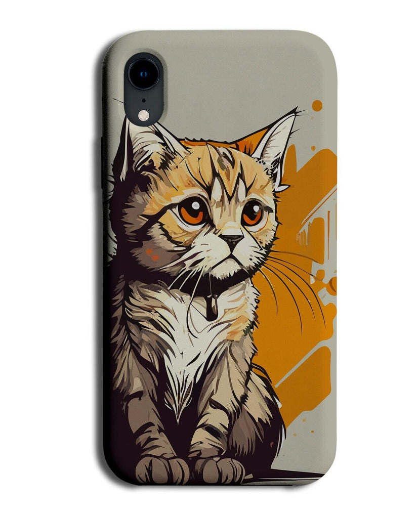 Sad Anime Cartoon Cat Phone Case Cover Cats Kitten Eyes Face Funny Style AA71