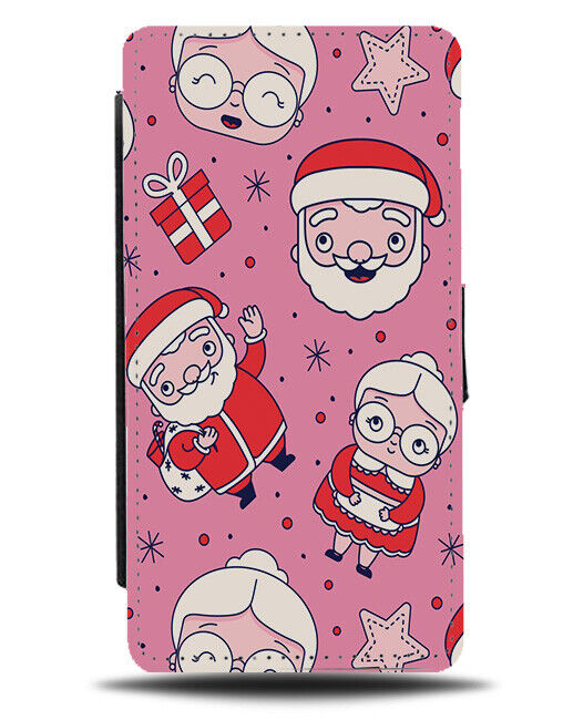 Mr and Mrs Claus Flip Wallet Case Clauses Miss Couple Relationship Christmas 711