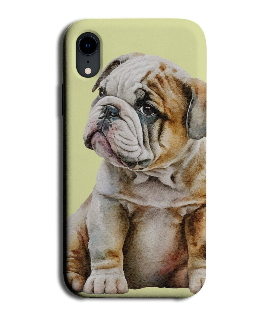 Puppy English Bulldog Phone Case Cover Bulldogs Bull Dog Dogs Painting AM74