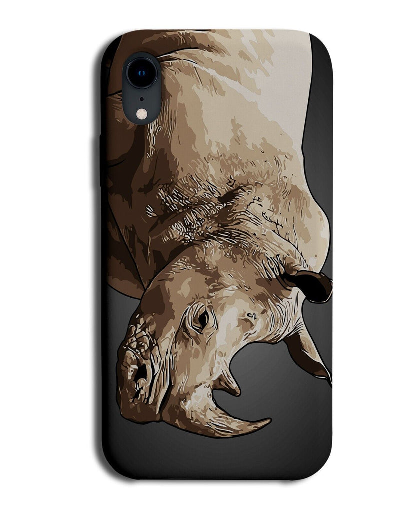 Two Horned Rhino Phone Case Cover Rhinos Portrait Photograph Picture Face CS56