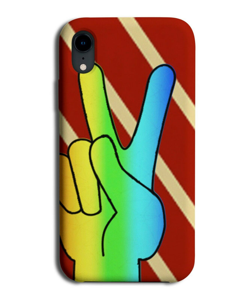 Peace Hand Symbol Phone Case Cover Fingers Sign Multicoloured B932