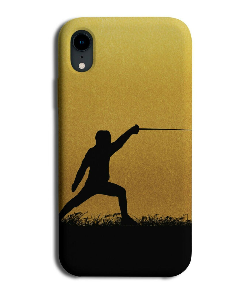 Fencing Phone Case Cover Fencer Sport Gift Gold Golden i589