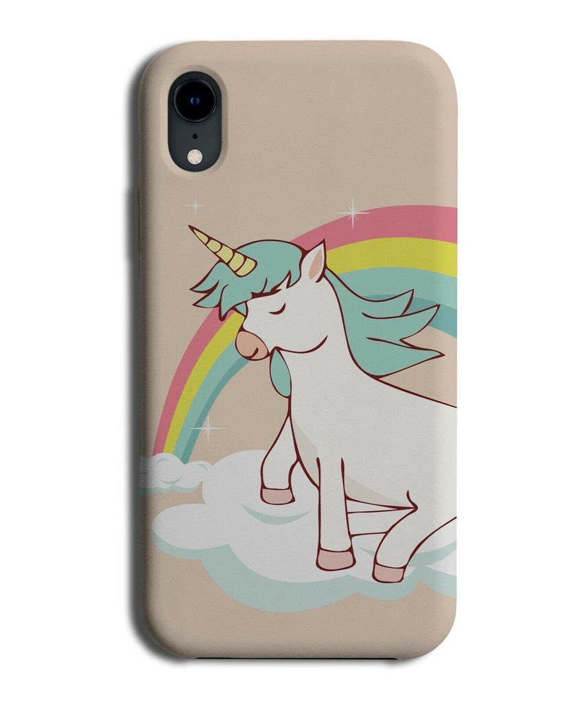 Unicorn On Rainbow Cloud Phone Case Cover Unicorns Sky Cartoon Picture K405