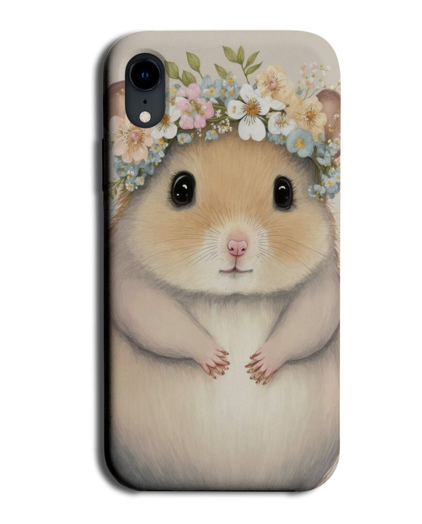 Hamster In Flower Crown Phone Case Cover Hamsters Face Watercolour Painting BJ28