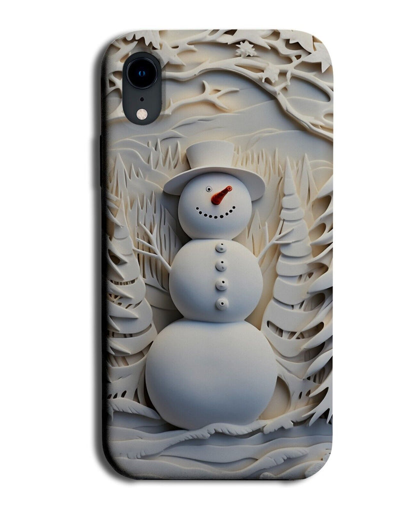 White Christmas Snowman Phone Case Cover Snow Man Christmassy Winter Kids DD49