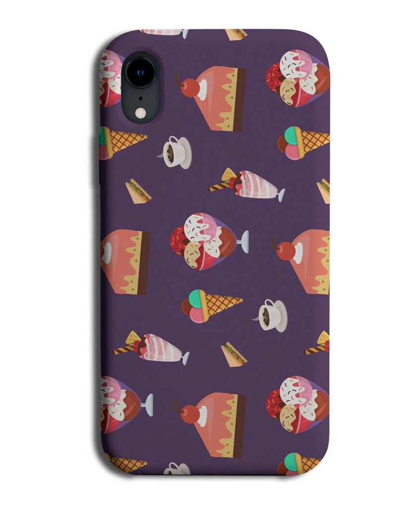 Ice Cream Dessert Pattern Phone Case Cover Sweets Retro Cones K827
