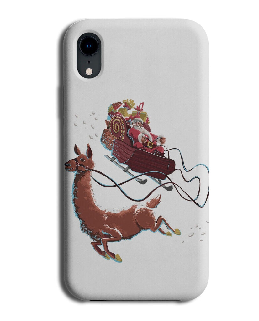 Flying Santa With Llama Phone Case Cover Llamas Christmas Sleigh Claus N709