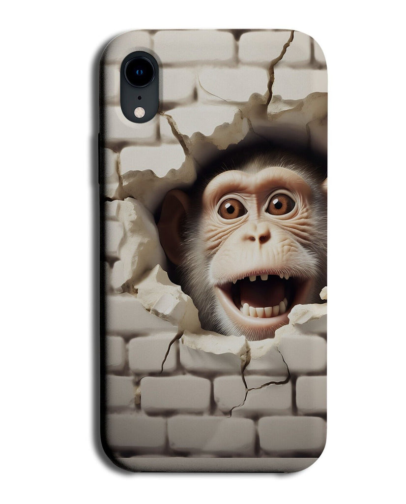 Funny Monkey 3D Design Through Wall Print Phone Case Cover Monkeys Face Ape CV78