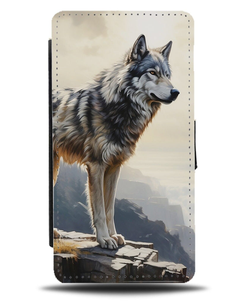 Grey Wolf Photograph Flip Wallet Case Photo Picture Wolves Wolfs Animal DD64