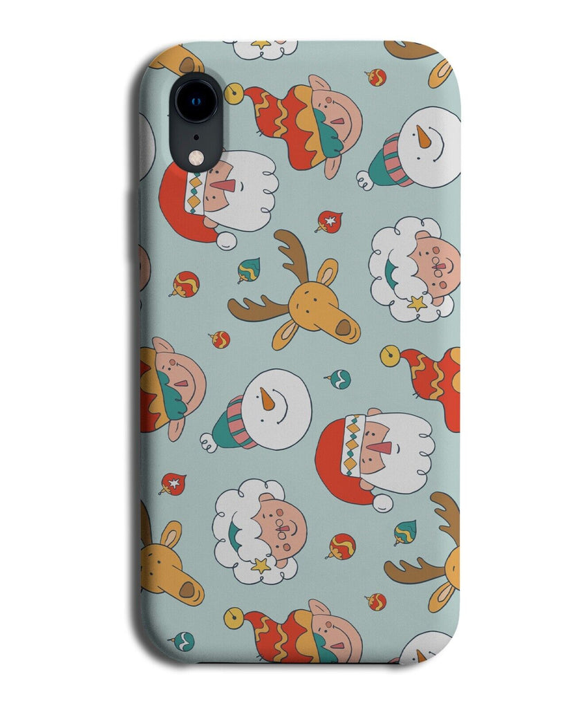 Christmas Family Pattern Phone Case Cover Mr and Mrs Claus & Cartoon Santa N781