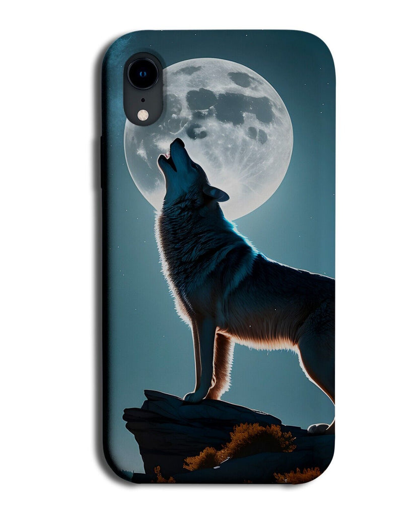 Wolf Silhouette In Front Of Full Moon Picture Phone Case Cover Photo Image Bf11