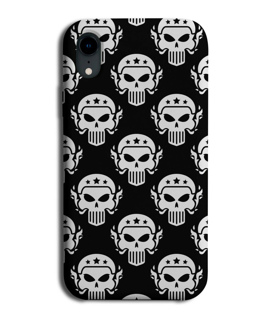 Black and White Skull Logo Phone Case Cover Symbol Skulls Viking Cartoon H704