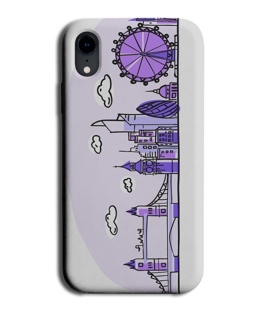 London City Skyline Phone Case Cover Sky Line Outline Artwork Landmarks P949