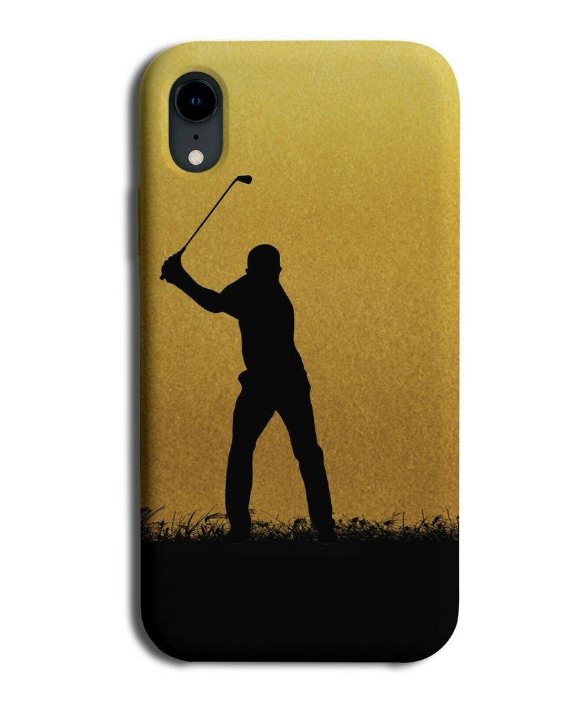 Golf Phone Case Cover Golfing Golfer Balls Gift Present Gold Golden i592