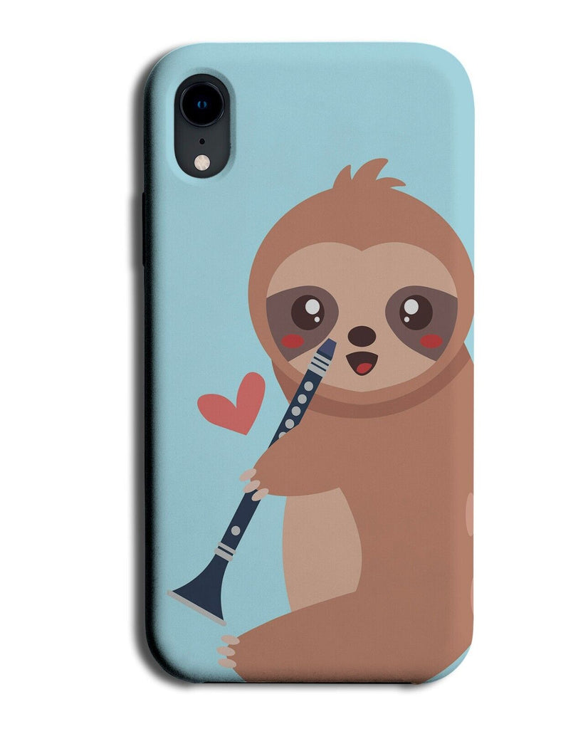 Sloth Playing Clarinet Phone Case Cover Clarinets Sloths Kawaii Style P364