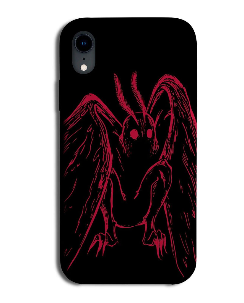 Black and Red Gothic Moth Man Phone Case Cover Horror Mothman Monster Scary P155