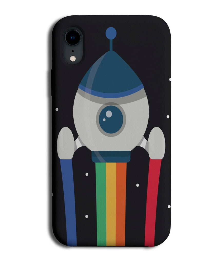 Childs Colourful Rocket Launch Cartoon Phone Case Cover Kids Space Planets K124