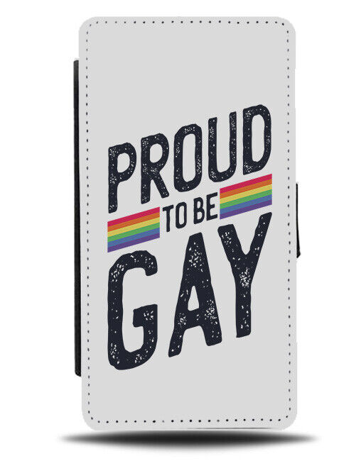 Proud To Be Gay Flip Wallet Case Colourful Rainbow Marks Pride LGBT LGBTQ K139