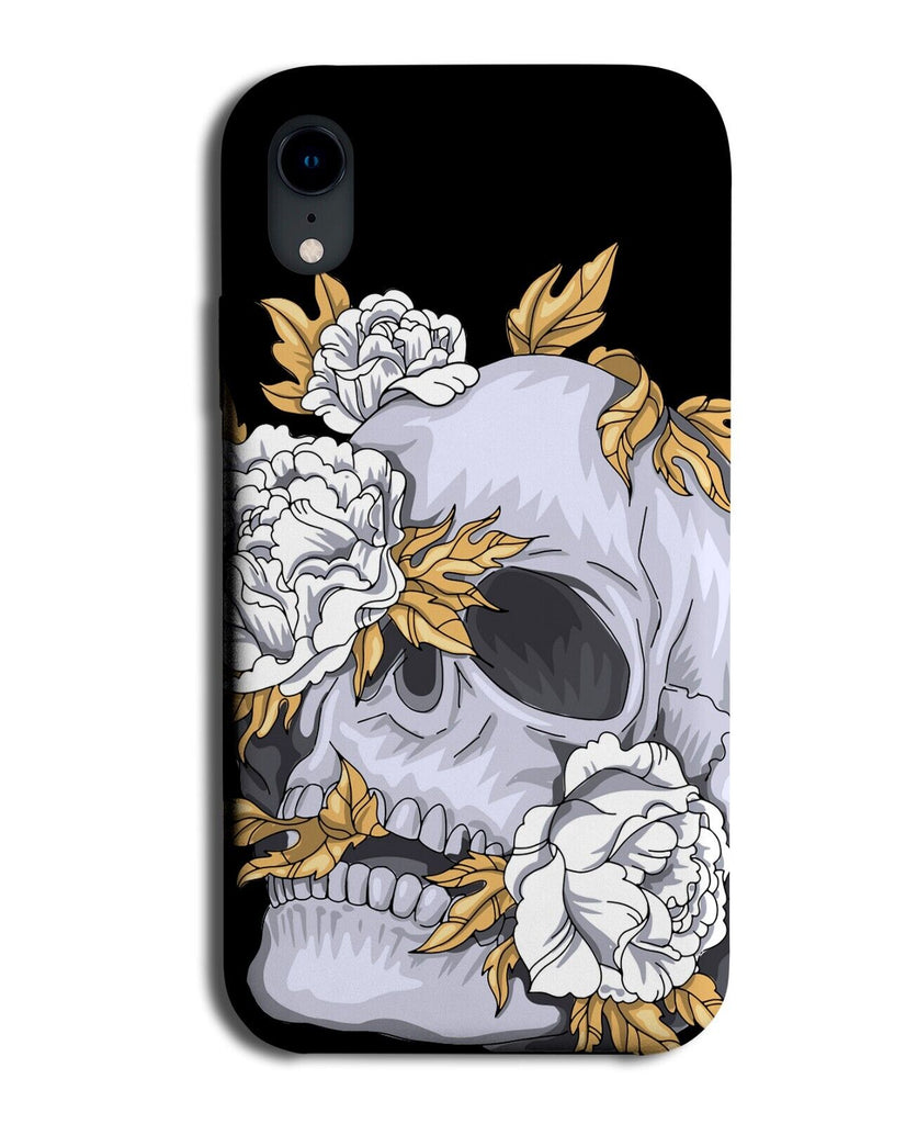 Skull With Flower Crown Phone Case Cover Headband Grunge Gothic Goth Roses N526