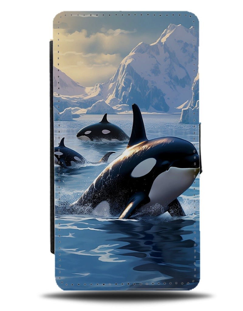 Pod Of Orcas Photograph Flip Wallet Case Photo Picture Killer Whale Orca DD70
