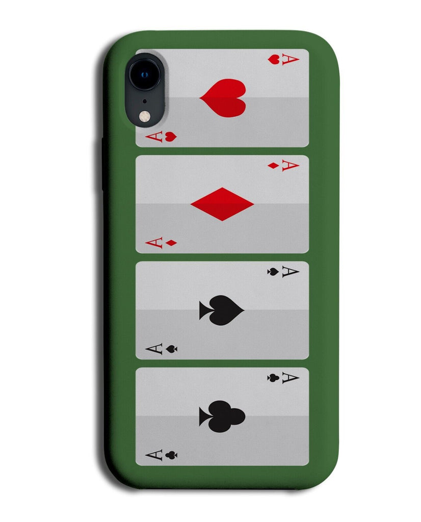 Full Aces Phone Case Cover Straight Flush Quad Ace Set Of Poker Cards Hand Q288