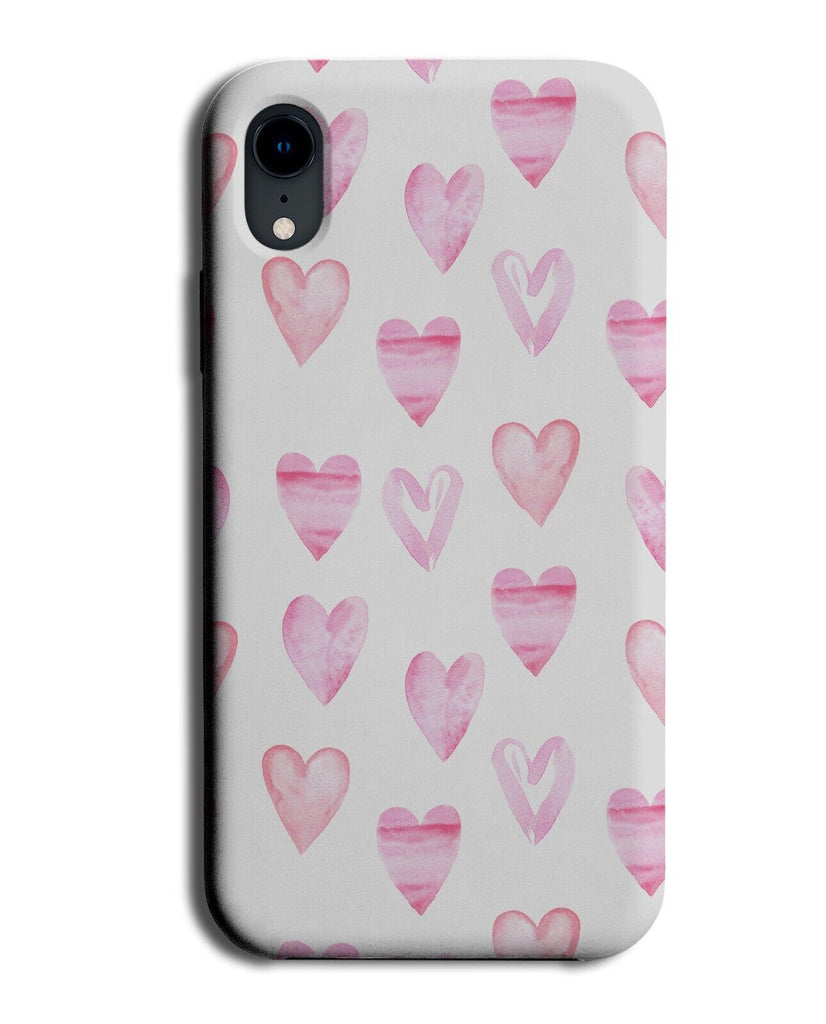 Pink Painted Love Hearts Phone Case Cover Painting Print Artist Heart Light BC81