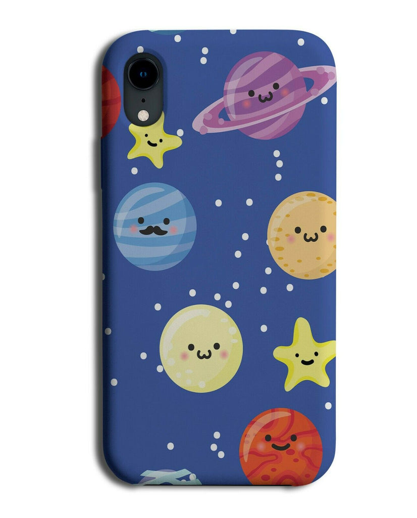 Kiddies Cartoon Galaxy Phone Case Cover Planets Saturn Pluto Uranus Space G585