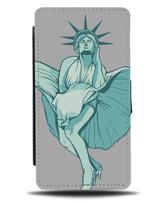 Marilyn Monroe Statue Of The Liberty Flip Wallet Case Blown Up Dress Skirt K383