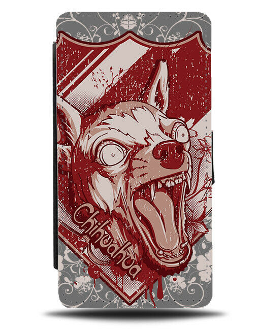 Red and Grey Chupacabra Animal Flip Wallet Phone Case Chupacabras Wolf E524