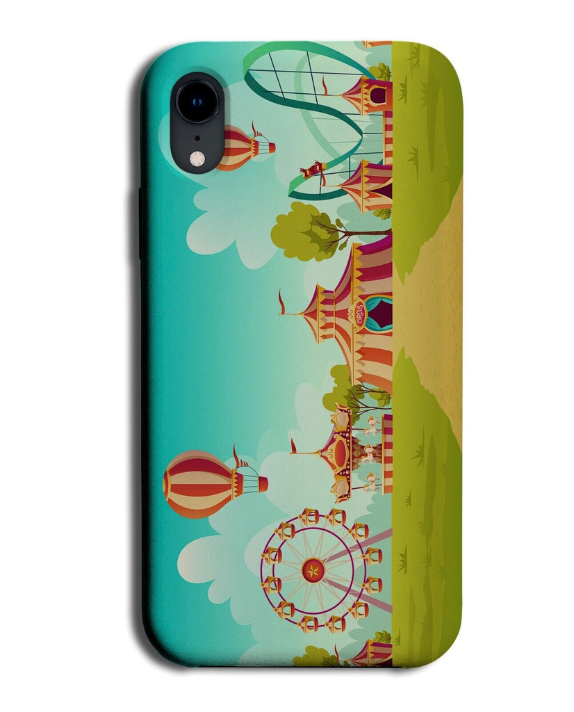 Vintage Cartoon Theme Park Phone Case Cover Amusement Rides Ride Carnival Q569