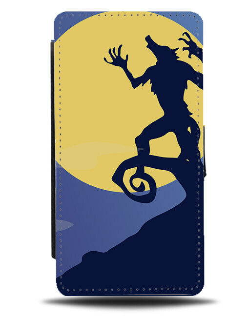 Werewolf Flip Wallet Case Werewolves Wolf Wolves Halloween Moon Silhouette N517