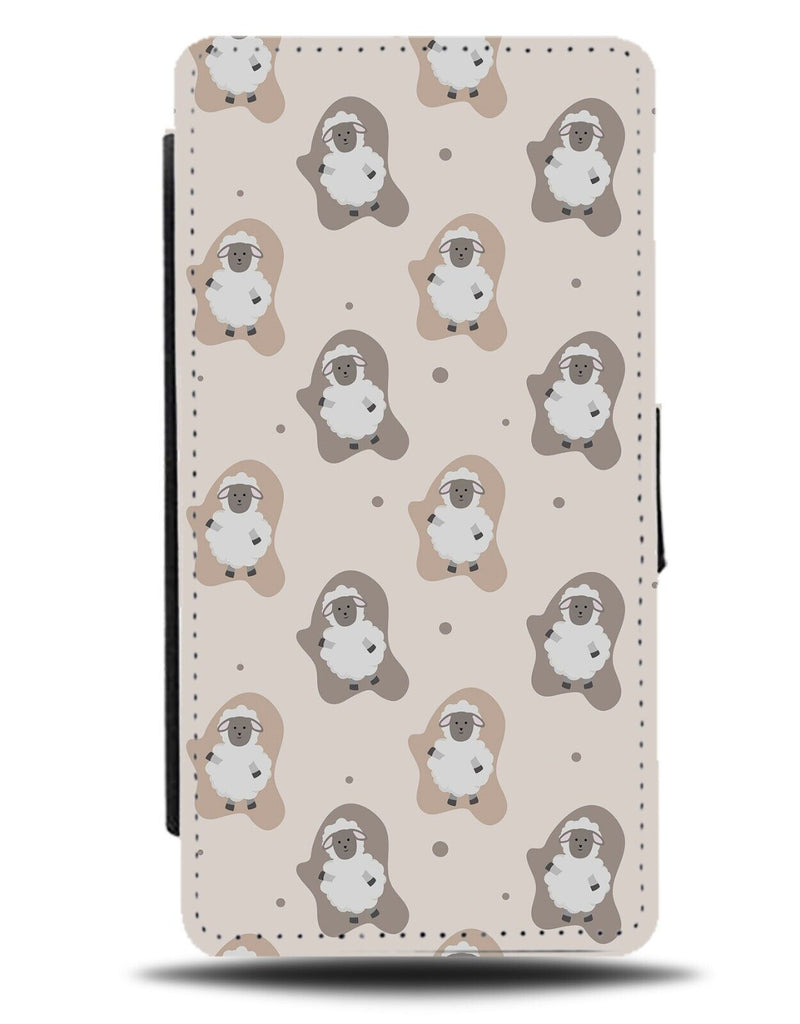 Cartoon Sheep Pattern Flip Wallet Case Children's Kids Childs Sheeps Lambs CB57