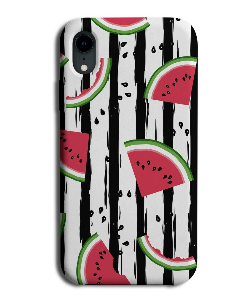 Black and White Striped Fruit Phone Case Cover Watermelon Stripes E795