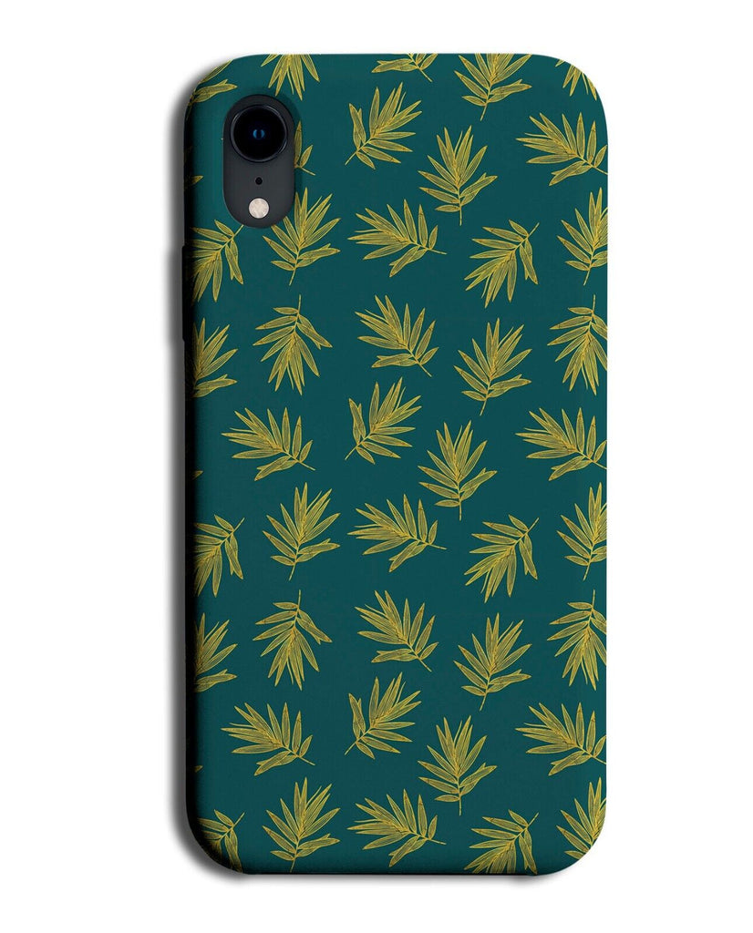 Dark Green And Golden Leaves Phone Case Cover Leaf Palm Trees Tropical Q888F