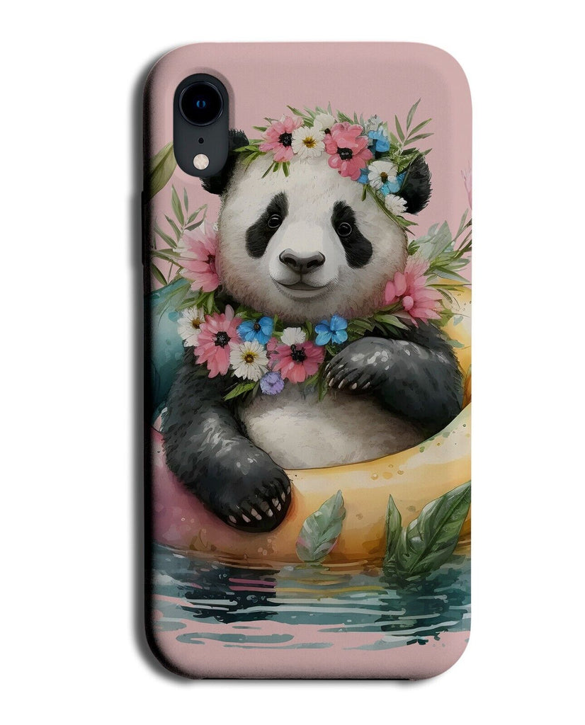 Funny Holiday Panda Phone Case Cover Holidays Summer Inflatable Ring Vacay AH79