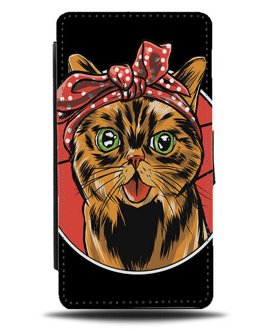 Pin Up Girl Cat Phone Cover Case Retro Cats Face Banana Hair Stylish Model J099