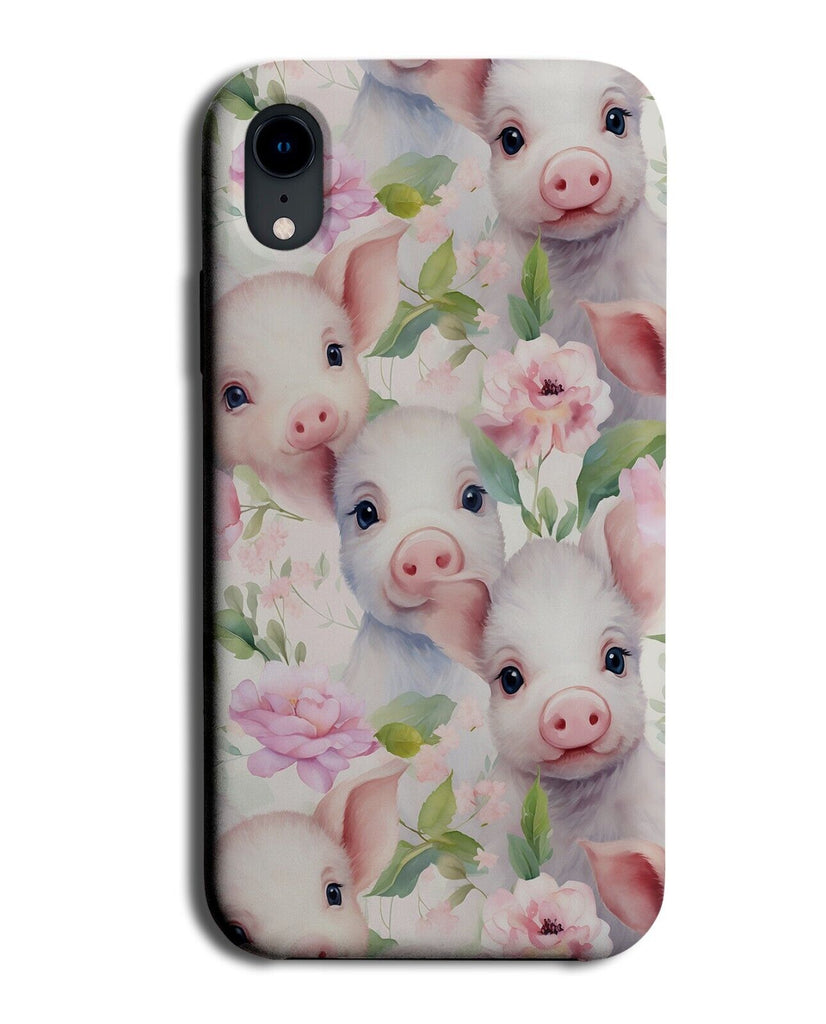 Cute Pig Face Watercolour Painting Phone Case Cover Oil Pigs Faces Piglet CB97