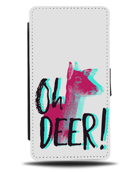 Pink and Neon Green Deer! Flip Wallet Phone Case Deers Hypnotic Psychedelic E450