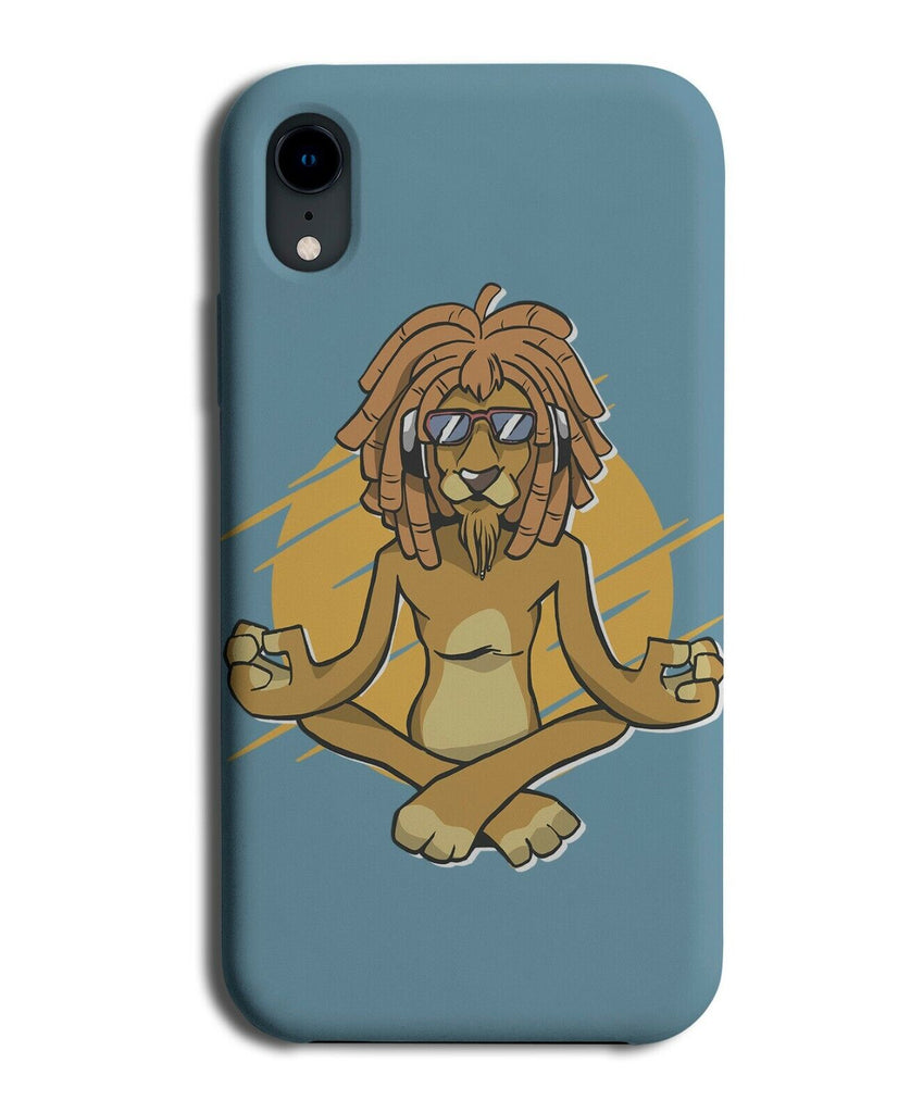 Yoga Lion Phone Case Cover Meditating Lions Cartoon Spiritual Praying Pose J717